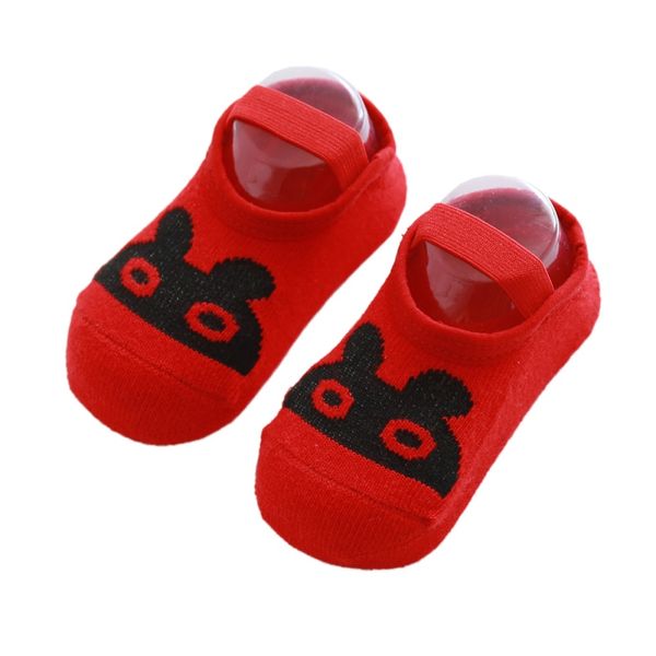 

newborn baby socks cartoon printed sole soft sock boys girls socks infant toddler anti-slip floor socks, Pink;yellow
