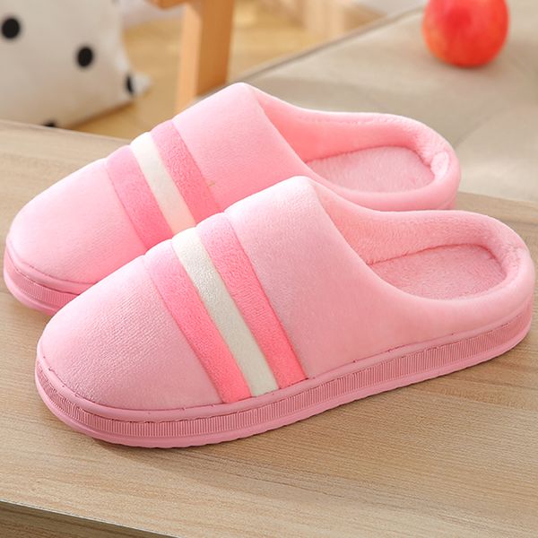 

women thick sole non-slip winter warm indoor women slippers shoes zapatos mujer closed toe female home flat shoes woman slipper, Black