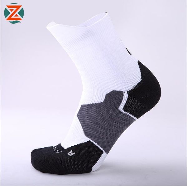 

medium tube basketball socks men's towel bottom non-slip sports socks women's breathable thick game socks, Black