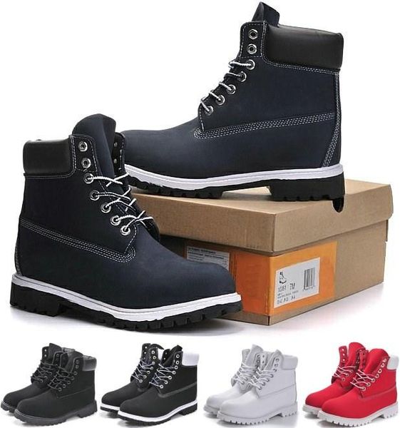 

winter men women waterproof outdoor boots brand couples genuine leather warm snow boots casual martin boots hiking sports shoes high cut, Black