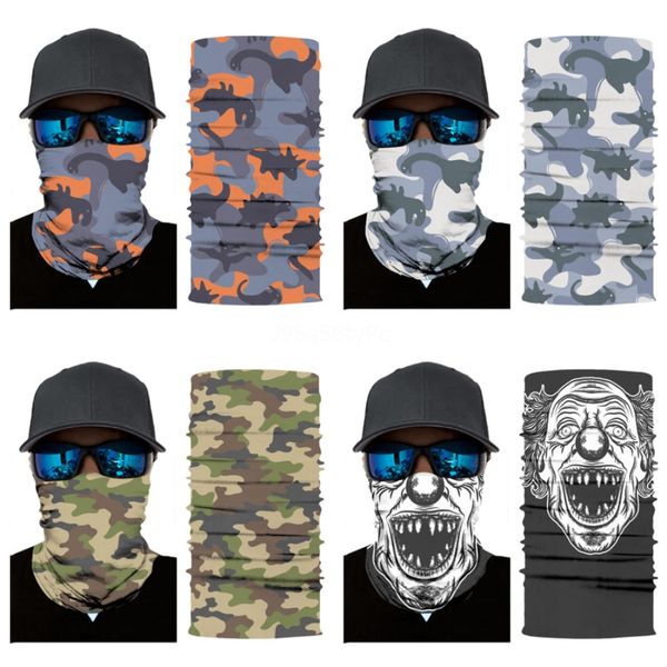 

shipping camo half face masks bandana multifunctional running dust-proof magic scarves headwear outdoor sports cycling headband l347fa#894, Blue;black