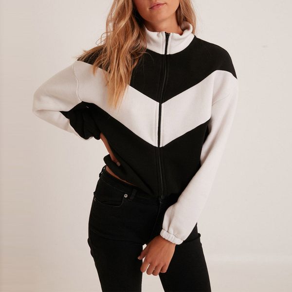 

fashion autumn winter jackets women casual slim fit female jacket patchwork breathable warm jacket for women, Black