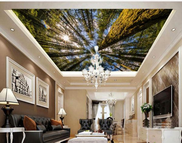 

modern wallpaper for living room 3d ceiling murals wallpaper sky tree ceiling mural