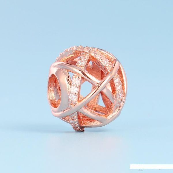 

18k rose gold hollowed out galaxy european beads charms original box for pandora 925 sterling silver charms for bracelet jewelry making, Bronze;silver