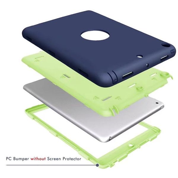 

2019 3in1 extreme heavy duty shockproof for ipad mini 4 case shockproof defender cover for ipad pc+tpc hybride for ipad case
