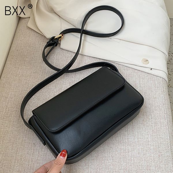

bxx] solid color pu leather bag for women 2020 spring small shoulder messenger bag lady handbags travel crossbody bags hl670 t200409