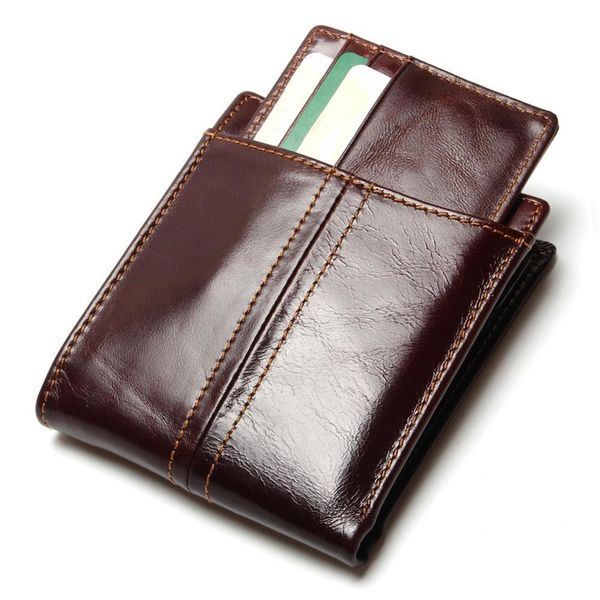 RFID bloquant un portefeuille en cuir v/éritable pour hommes et femmes Portefeuille de voyage en cuir pour d/étenteurs de passeport