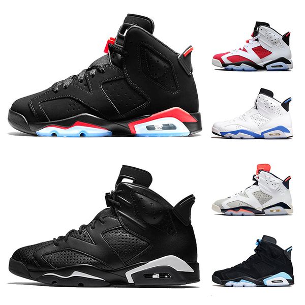 

New 6 6s Infrared 2019 Mens Basketball Shoes Tinker UNC Black Cat Carmine Sports Blue Oreo Designer White Infared Athletic Sports Sneakers