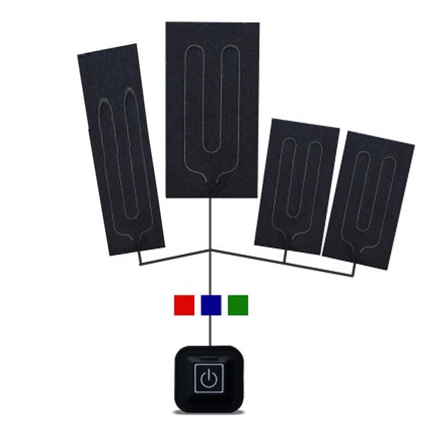 

4 pad usb heating thermal vest heater heated jacket motorcycle warm winter 3 speed #5d04 outdoor t-shirts, Gray;blue