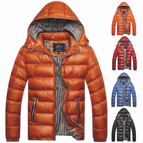 

winter jacket men 2020 fashion hooded collar male parka jacket mens solid thick jackets and coats man winter parkas m-5xl, Black