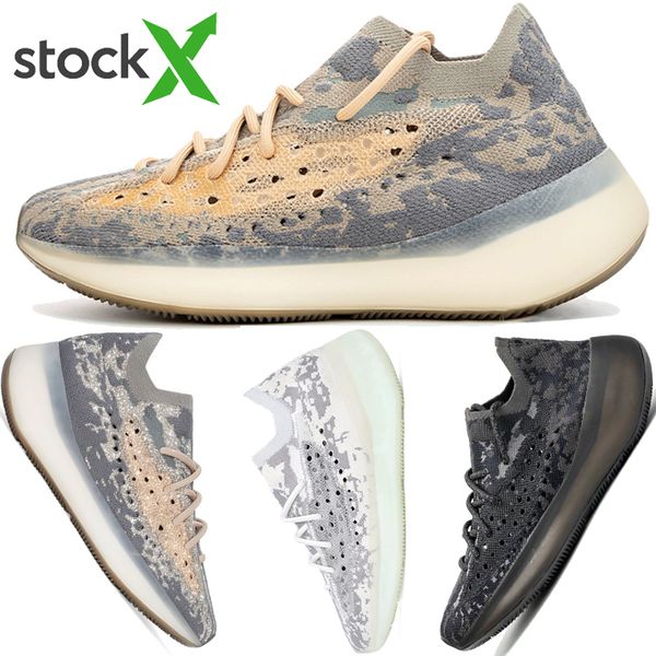 

2020 stock x kanye west running shoes vanta alvah azael 3m reflective 380 mist alien men women running sneakers with box