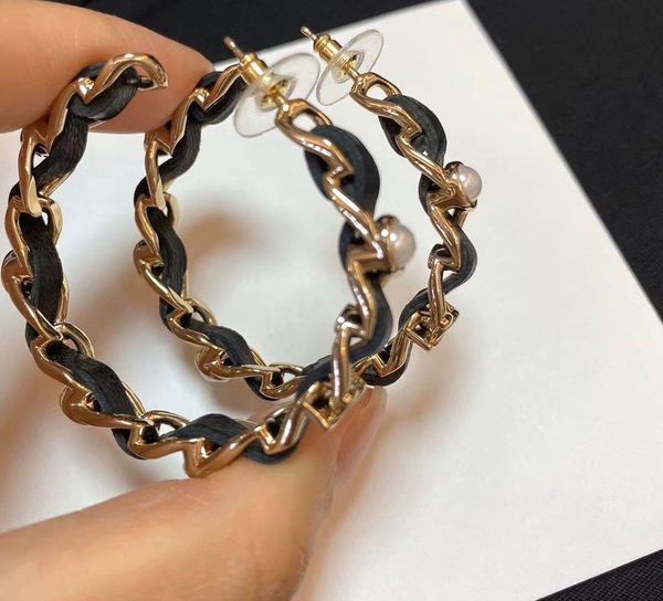 

fashion brand have stamps black designer earrings for lady women party wedding lovers gift engagement luxury jewelry with box chb0420, Golden;silver