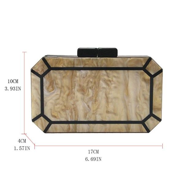 

women elegant clutch evening bag bridal party prom purse acrylic handbag new