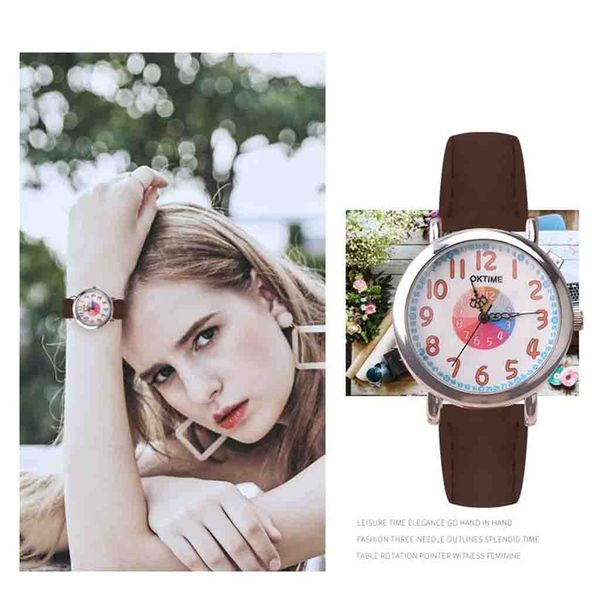 

2019 creative ladies men's watch bayan saat student watch fashion vintage female models horloges vrouwen dropship #1845, Slivery;brown