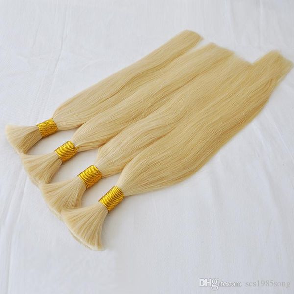 dhgate vende 300gr onda diritta mini intrecciare i capelli umani senza trama 100 capelli brasiliani di colore biondo sfusi per intrecciare