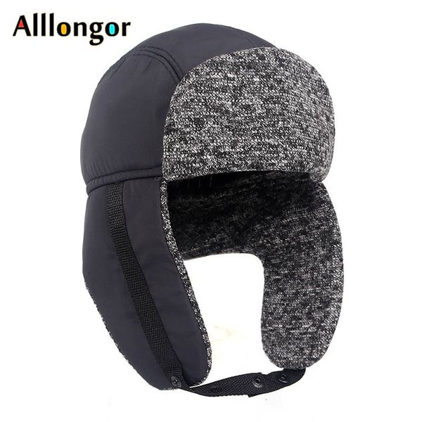 

winter 2019 ushanka russian fur wool hat bomber men dad hats ushanka pilot aviation gorro ruso earflaps russian cap ear flap t191022, Blue;gray