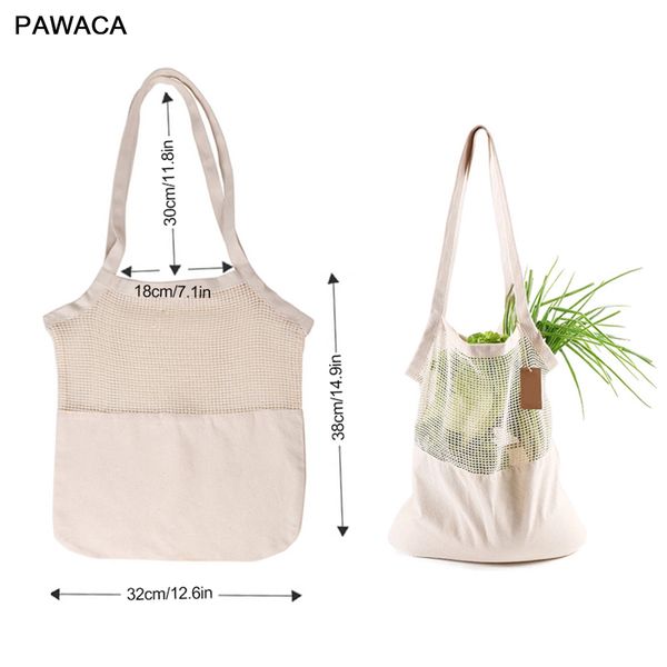 

2019 shopping bag reusable string fruit vegetables storage handbag totes women shopping mesh net woven bag shop grocery tote
