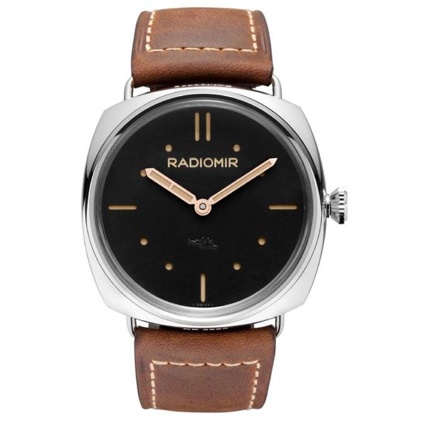 

дизайнер роскошных мужские часы автоматические часы 316 тонкой стальной 45мм циферблат моды человек часы механические часы pam00425, Slivery;brown