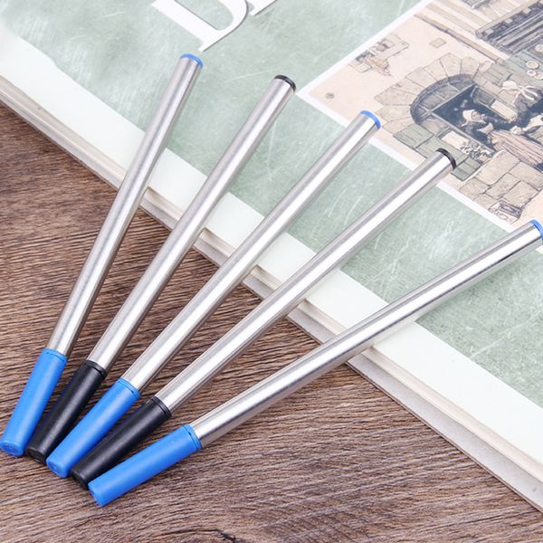 

5 pcs/lot writing supplies refills ballpoint pen office & school supplies pens, metal pen refill universal, Black;red