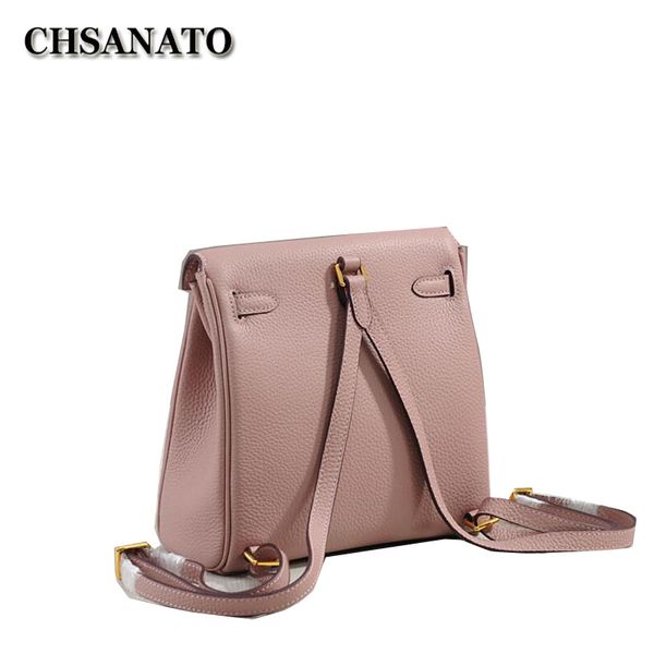 

chsanato new women backpack sell cowhide leather back packs travel shoulder tote designer purses
