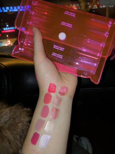 

New beauty makeup glitter himmer matte metal liquid eye hadow eye hadow liquid 5pc et eye hadow kit melted hadow