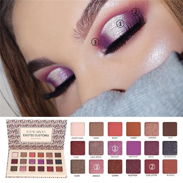

18color nude look eye shadow tray pearl light grapefruit earth color mermaid girl cosmetic makeup tools series
