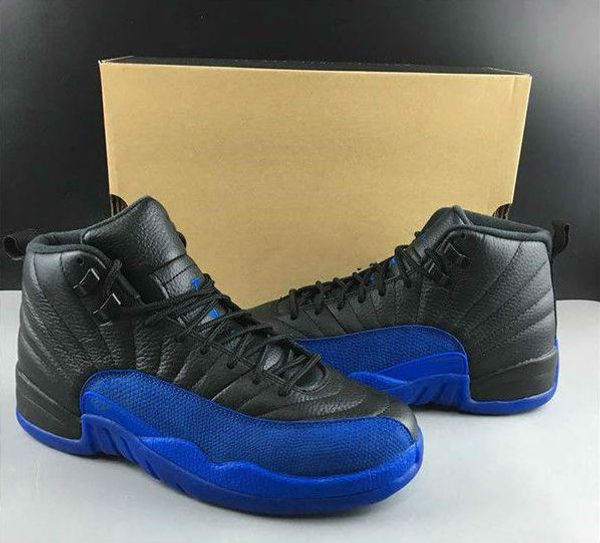 

new 12s flu game colorblocking returns with game royal men basketball shoes 12 game royal dark sneakers