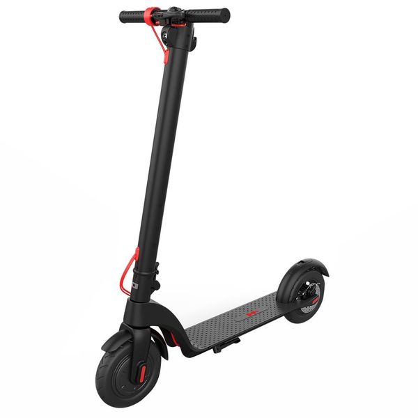 

hx x7 electric foldable scooter 350w motor lcd display 3 speed modes max 25km/h ip54 waterproof - black red