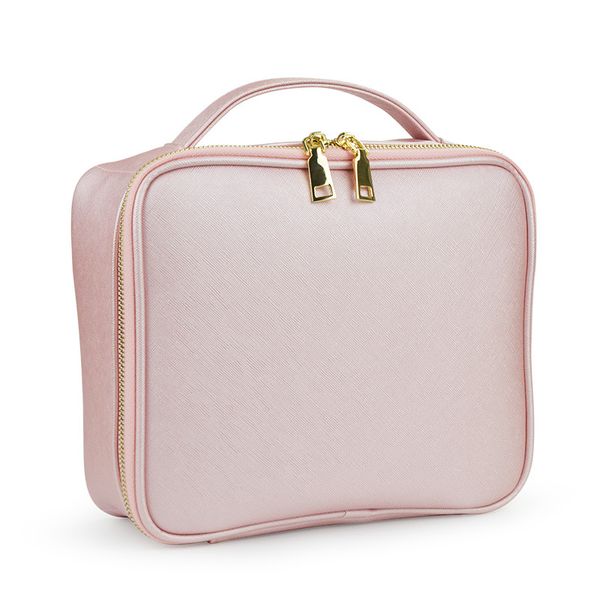

pu leather makeup case travel cosmetic bag large capacity storage bag portable toiletry organizer pouch waterproof beauty case