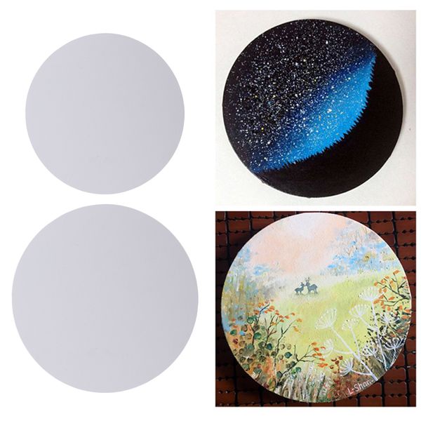 

2x blank white canvas board cotton wooden frame for oil acrylic painting - 40/ 50cm