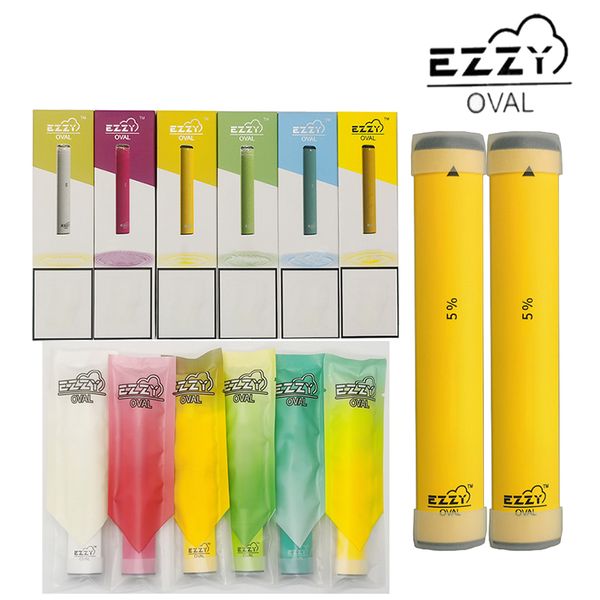 

EZZY OVAL Disposable Vape Pen Starter Kit Over 300 Puffs Carts 280mAh Battery 1.3ml Cartridge Empty Portable Pod Device Anti Leak ecigarette