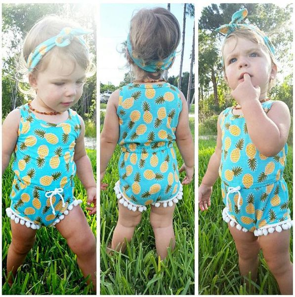 

infant kids baby girls sleeveless feather romper jumpsuit outfits set white, Blue