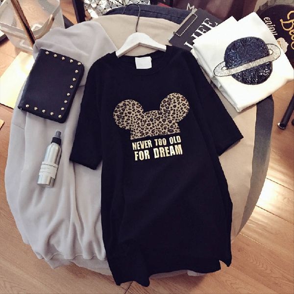 

2020 loose versatile student midi short-sleeved female white half-sleeved 2020 loose versatile student midi short-sleeved -shirt female