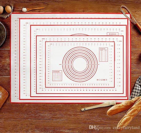 Silicone Baking Mat Non-Stick Sheet Pizza Dough Maker Holder Pastry Cooking Tool