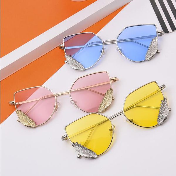 

2019 новый бренд дизайнер металлическое перо dec frame солнцезащитные очки в форме бабочки солнцезащитные очки высокой четкости с бесплатной, White;black