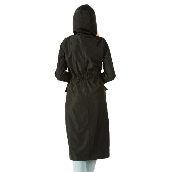 

elastic waist trench with pearl detail, Tan;black