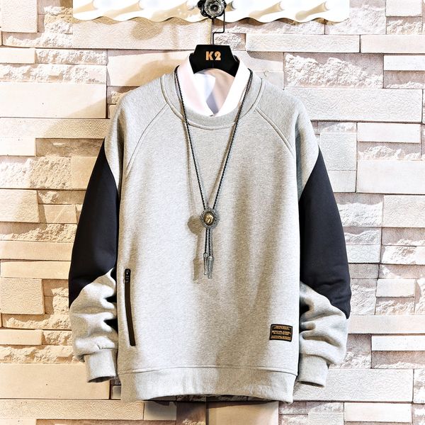 

japan style casual o-neck 2020 new arrived hoodie sweatshirt men thick fleece style hip hop high streetwear clothing, Black