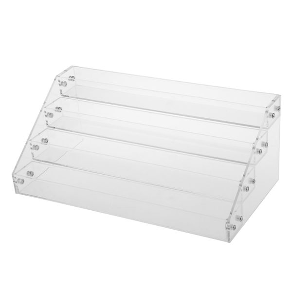 

women cosmetic lipsticks nail polish jewelry storage 4 tiers acrylic nail polish display wall rack organizer holds 44 bottles clear