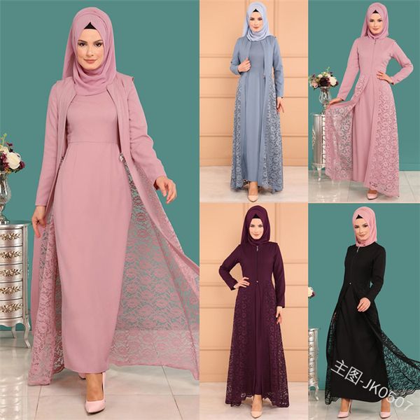 

2019 new elegent fashion style muslim women beauty plus size long abaya s-5xl, Red