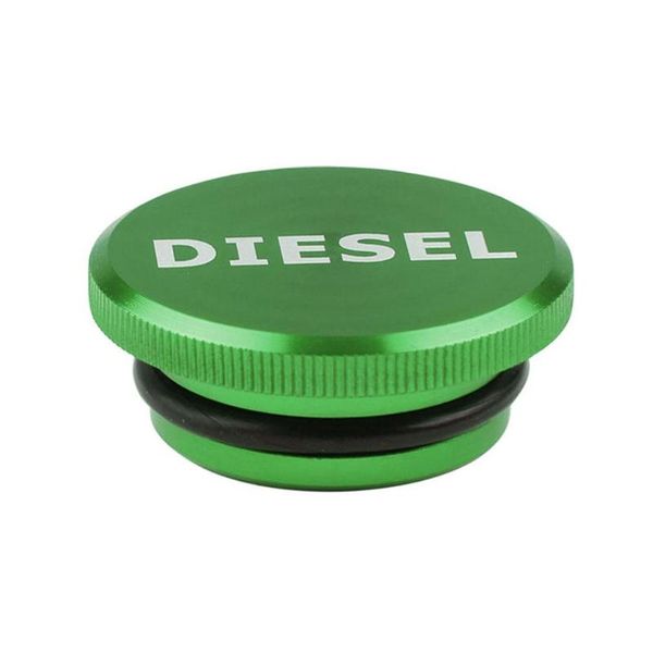 

magnetic billet aluminum diesel fuel tank cap for dodge 2013-2017 green