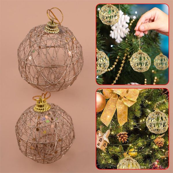 

6pcs cute christmas tree xmas sequin balls decoration baubles party wedding ornament pretty 5cm 6cm accessories