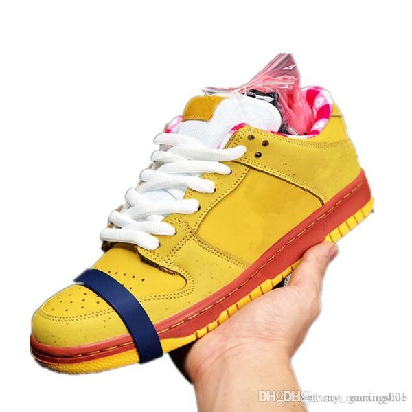 

2019 new arrival concepts x sb dunk low pro yellow lobster running shoes chaussures men women fashion sports sneakers 36-45, White;red