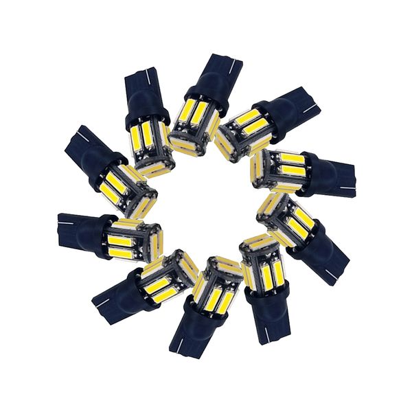 

10pc t10 194 w5w 7020 10smd 1w потолочный светильник малой мощности