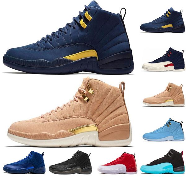 

michigan men 12 12s basketball shoes college navy unc gamma blue vachetta playoffs red mens designer shoes trainers sports sneakers us 8-13
