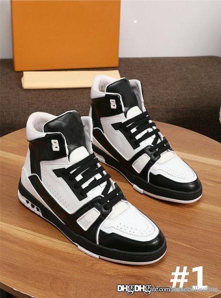 

мужские кроссовки vintage баскетбол sneaker, зимние мужские ботильоны с технической и подошвой из телячьей кожи с коробкой размером 38-45, Black