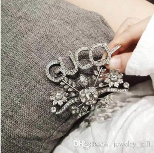 

женского ожерелье rhinestone письма цветок конструктора тавро подвески брошь дизайнер ювелирные изделия верхнего качество, Gray