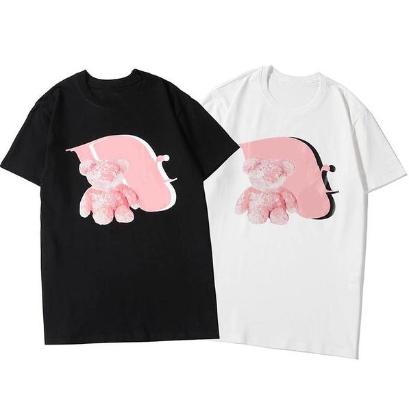 

summer brand t shirts for mens tee shirts with bear fashion designer men women couple clothing white black