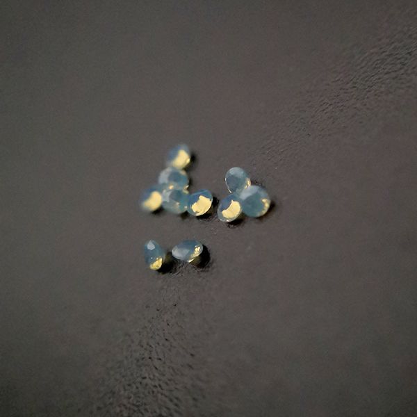 

251 good quality high temperature resistance nano gems facet round 0.8-2.2mm medium opal olive green synthetic gemstone 2000pcs/lot, Black