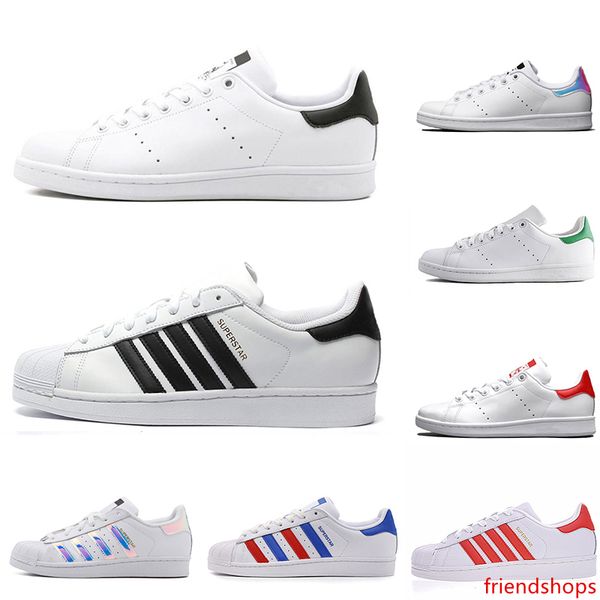 

original superstar stan smith men women casual shoes green black white blue red pink silver mens fashion leather shoe flats sneakers 36-45