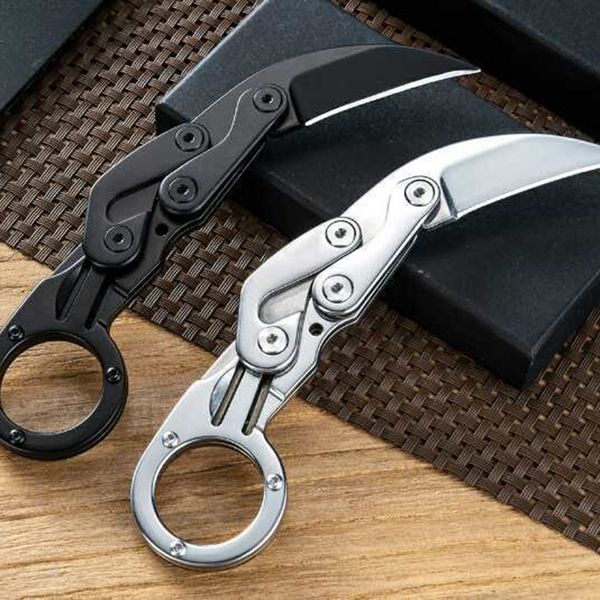 

4cr13 all steel outdoor survival multi-function mechanical folding knife high hardness steel claw camping portable rope cutter climbing rope